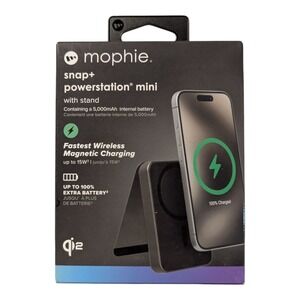 C6. Mophie Snap+ Power station Mini - Fast Charging - Integrated Stay - Black
